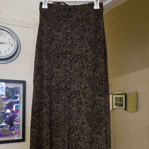 Long button down skirt